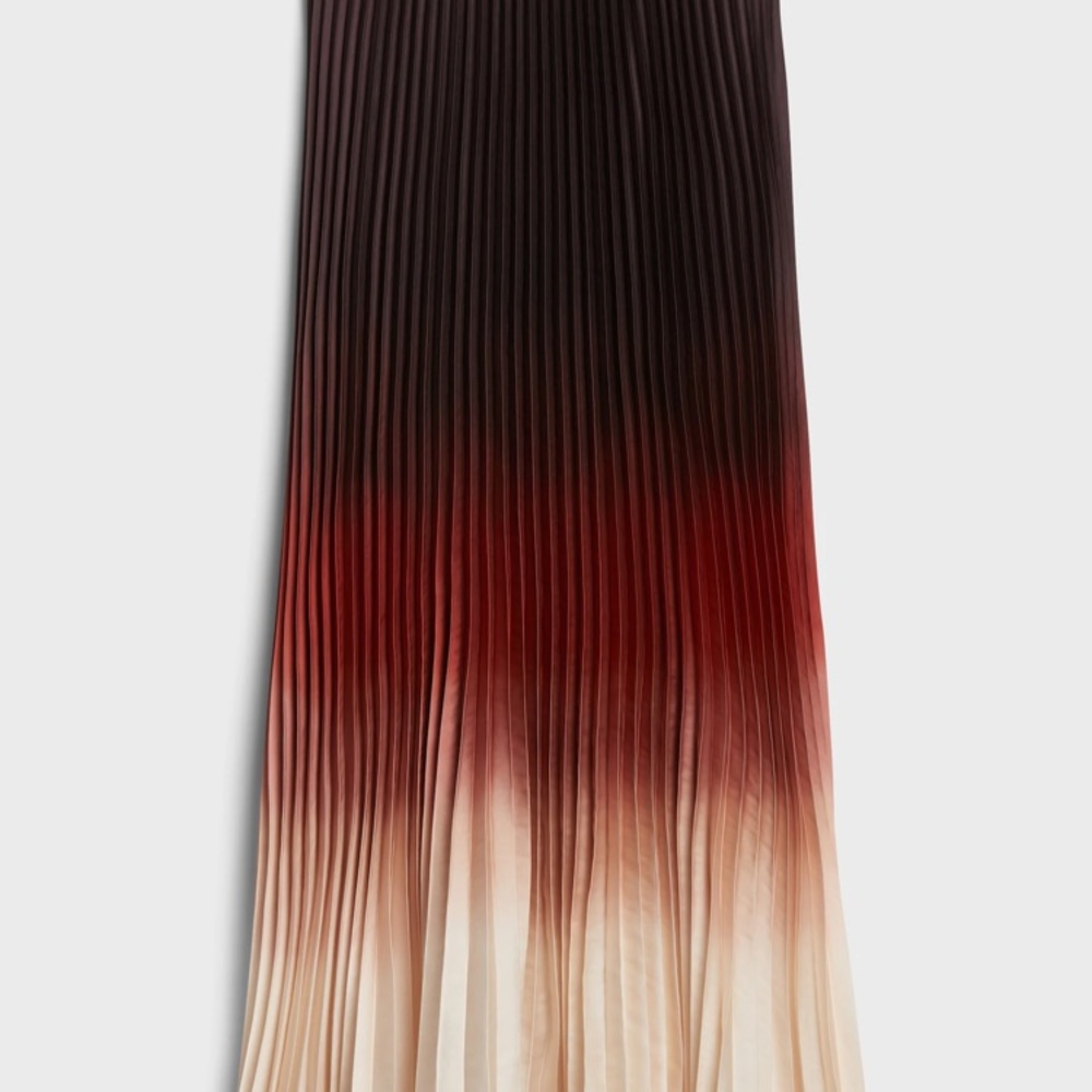SOLD SOLD SOLD NWT Banana Republic Archive Ombre Silk Pleated Midi Skirt XSP - Picture 10 of 16